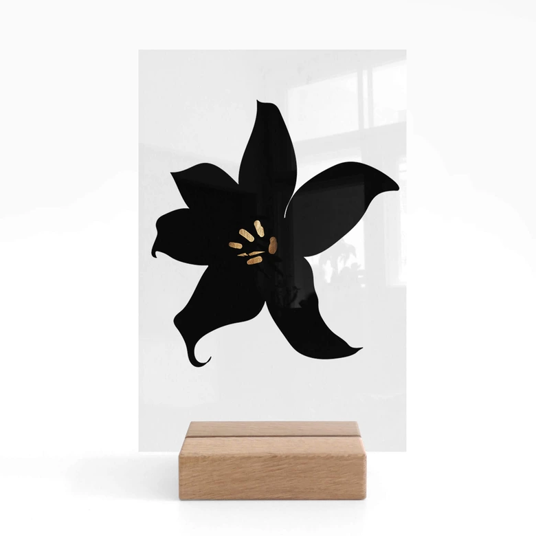 Tischaufsteller Kubistika - Dunkle Orchidee 