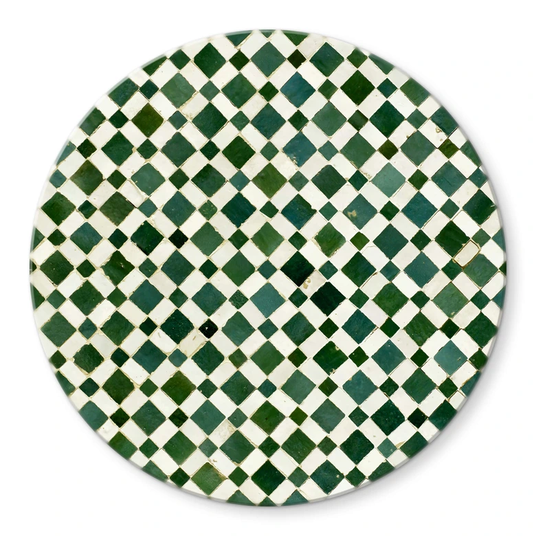 Tischplatte aus Glas - Mosaik 02 - Rund 