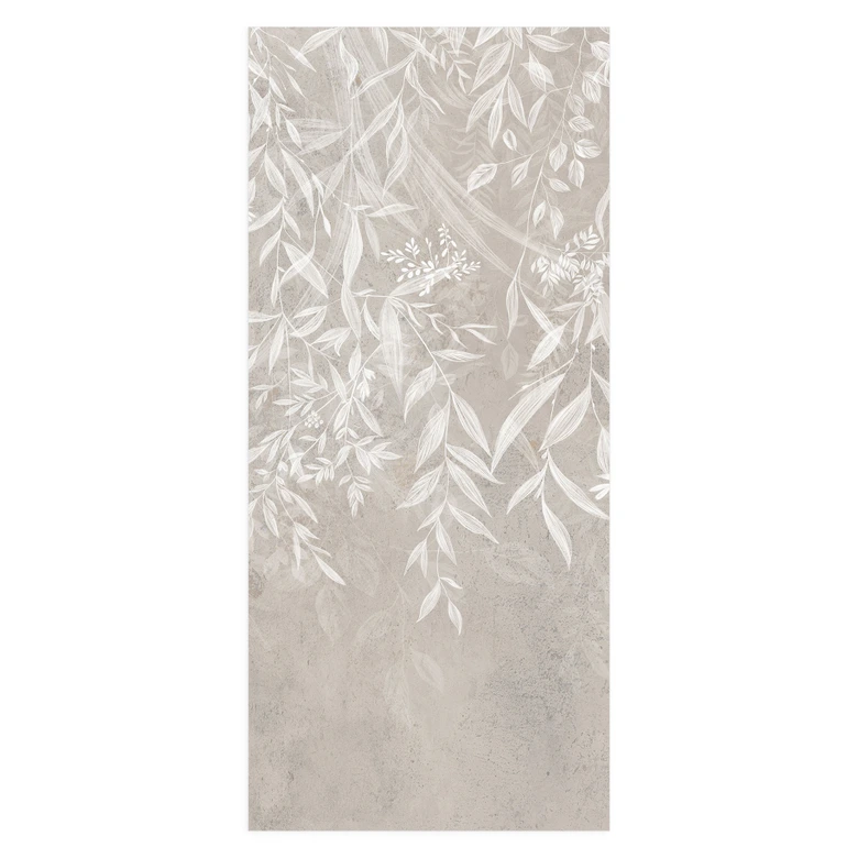 Türfolie Elegante Weidenzweige in Beige - Ms Tiff - Selbstklebende Türdeko 
