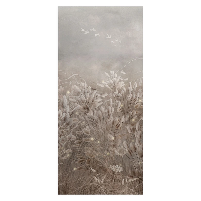 Pampagras en grassen deurfolie in beige - Ms Tiff 