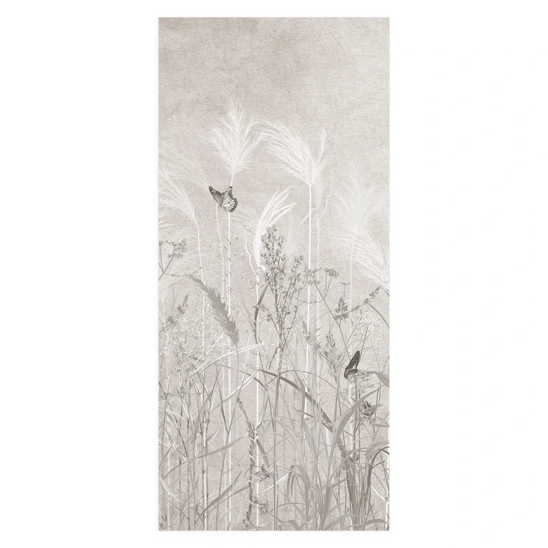 Deurfolie wilde bloemenweide met vlinders in Scandinavisch design - Ms Tiff 