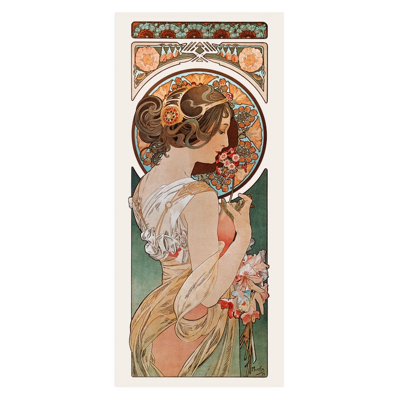 Türfolie Schlüsselblume - Mucha - Selbstklebende Türdeko 