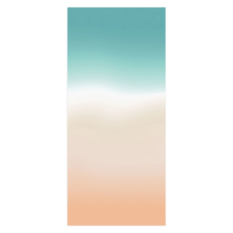 Ombre waves on the beach door film - Self-adhesive door decoration 