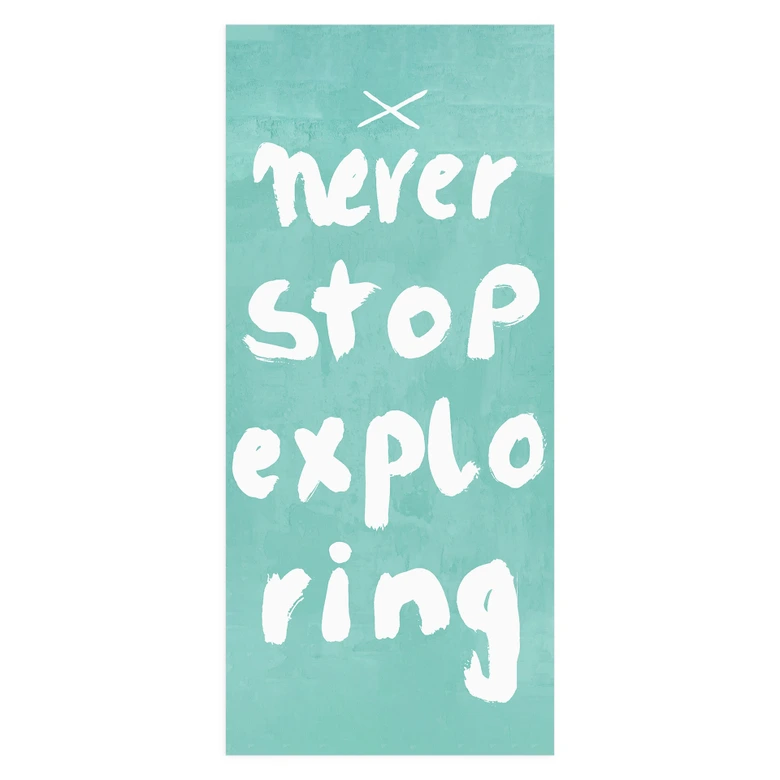 Dörrfilm Never stop exploring - Treechild - Självhäftande dörrdekoration 