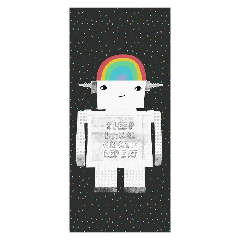 Door foil rainbow robot Sleep Laugh Create - Treechild 