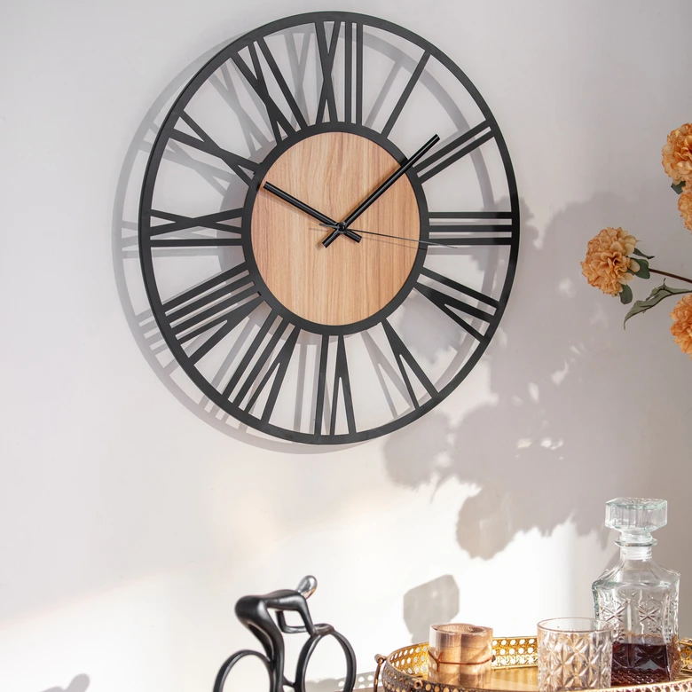 Horloge murale moderne avec chiffres romains Ø40 cm 
