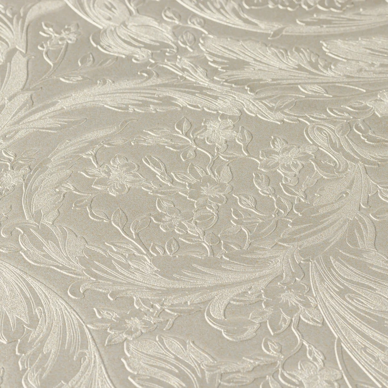 Versace Papier peint de designer -  argent, Gris 