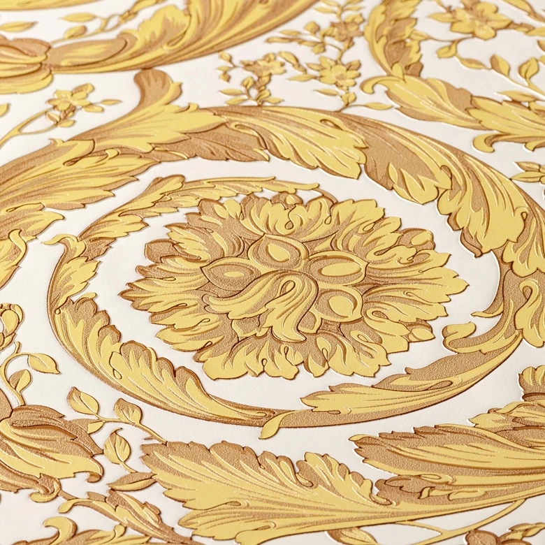 Versace Papier peint de designer -  or, Jaune 