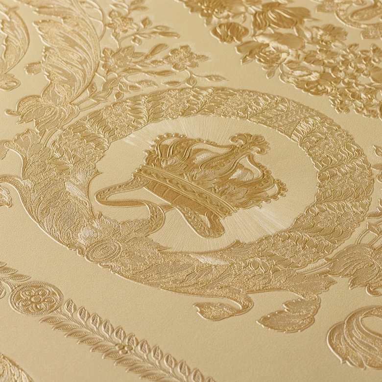 Versace wallpaper Vliestapete Heritage Barocktapete mit Ornamenten gold, gelb 