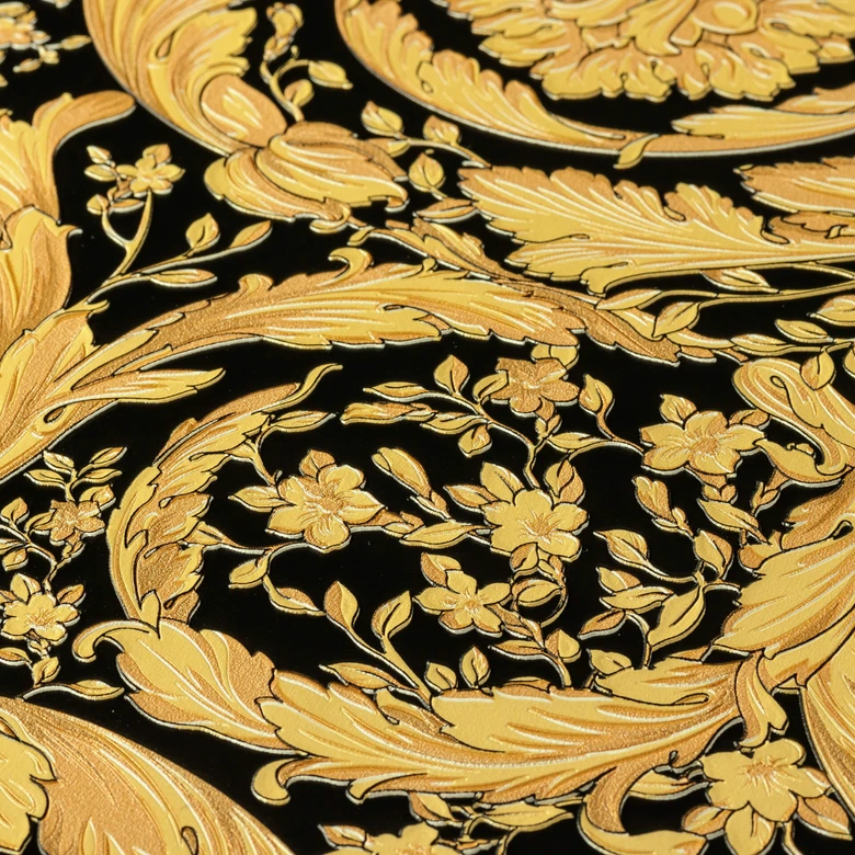 Versace Papier peint de designer - Papier peint design or, Noir 
