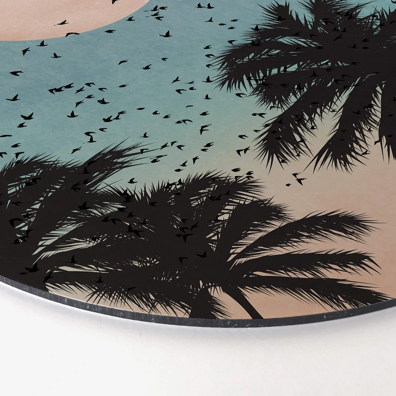 Alu-Dibond rond - Kubistika - Sunset 