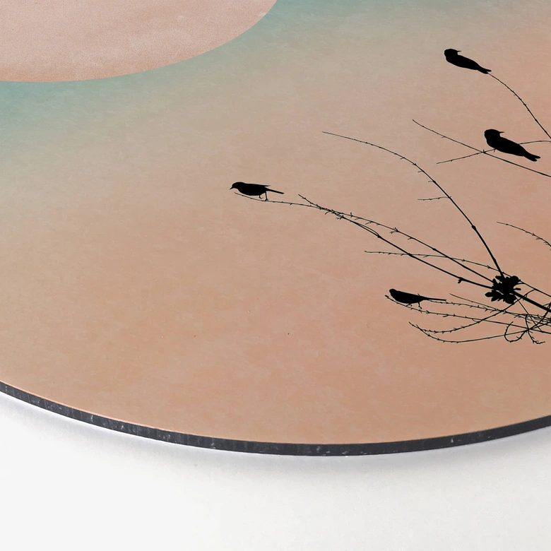 Alu-Dibond rund - Kubistika - Warm Morning 