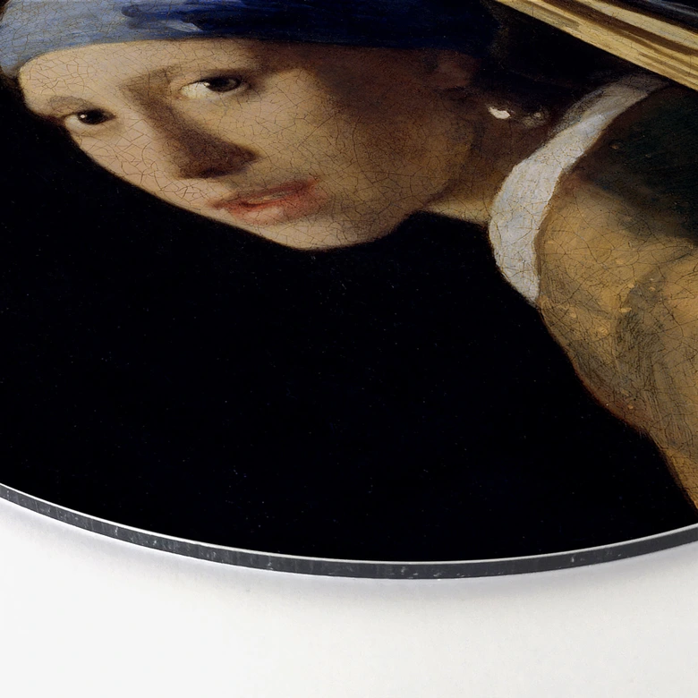 Alu-Dibond Vermeer - Meisje met de Parel - rond 