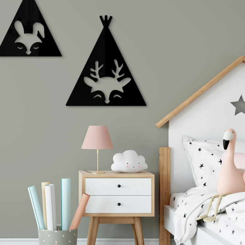 Akryl dekoration tipi - hjort 