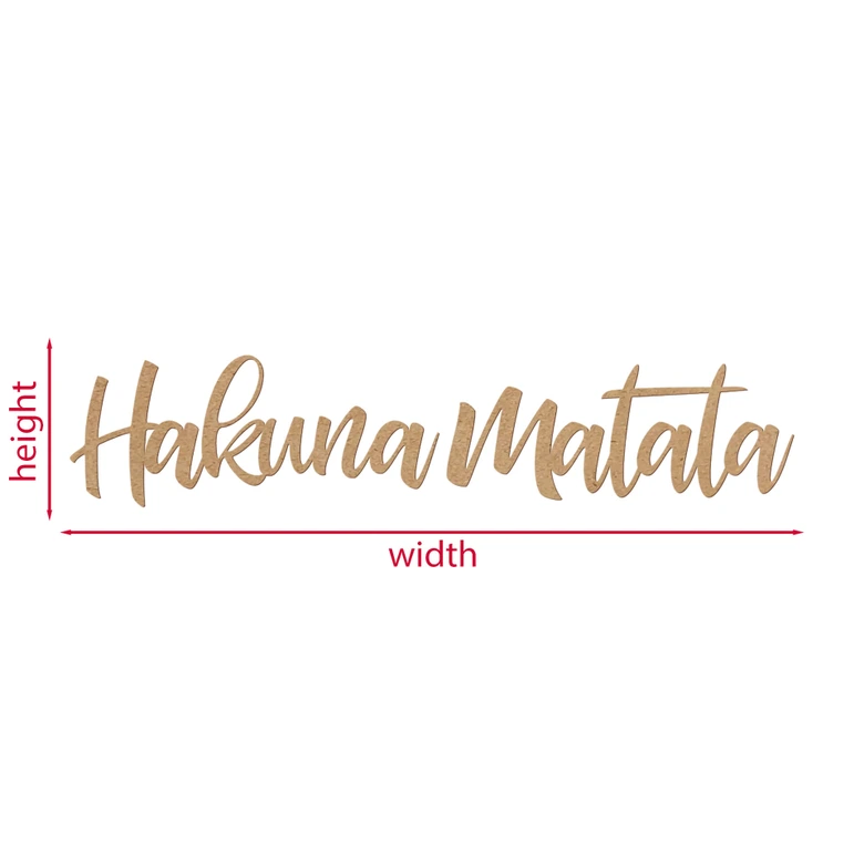 MDF Decoratie Naturel Hakuna Matata (2-delig) 