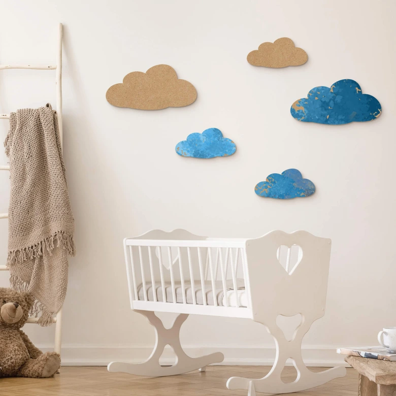 Set de nubes para decoración de habitaciones infantiles (5 piezas) 