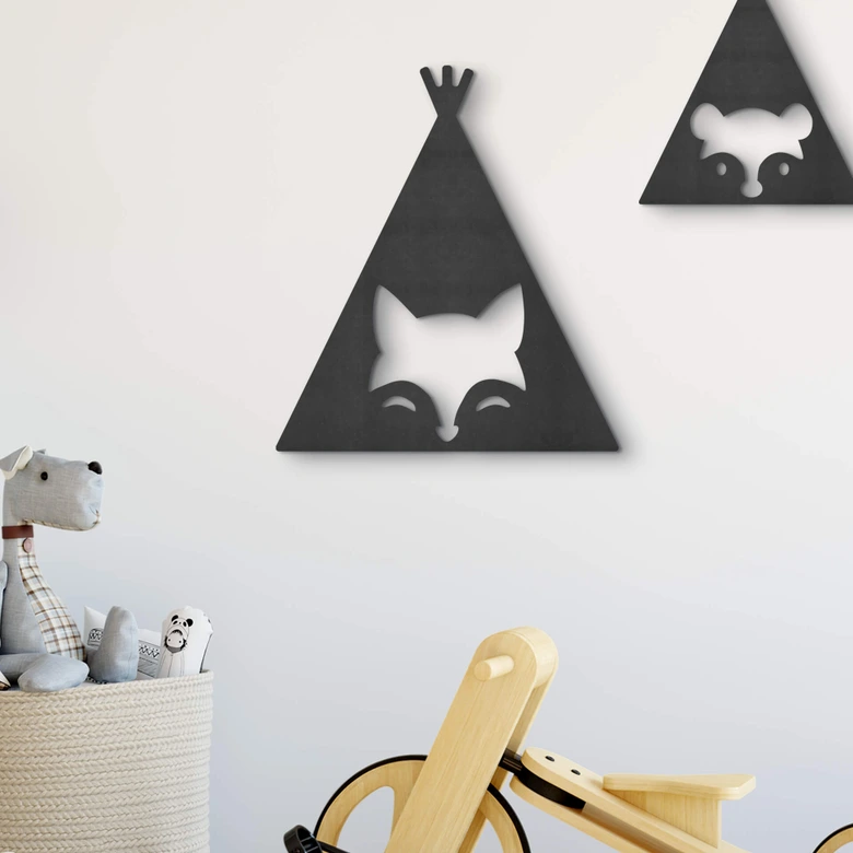 MDF - Holzdeko - Tipi - Fuchs 