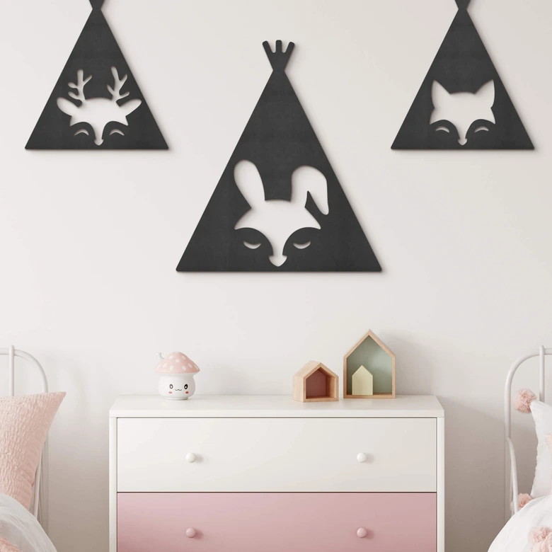 MDF - Holzdeko - Tipi - Hase 