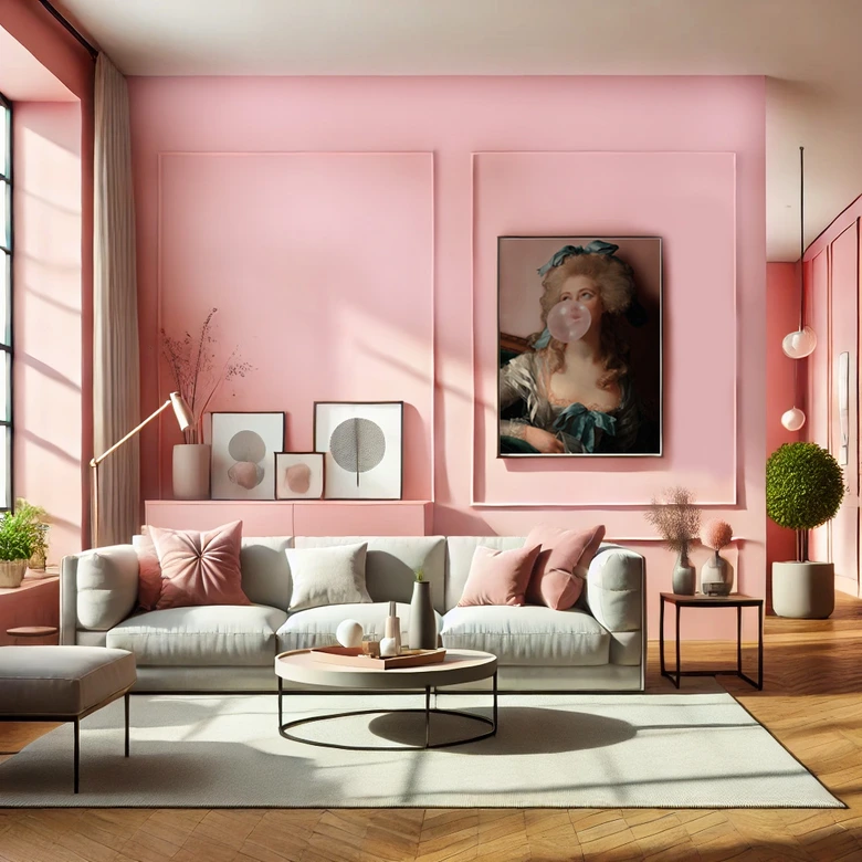 Rosa Wandfarbe matt | Innenfarbe in Top-Qualität | beruhigende und einladende Atmosphäre 
