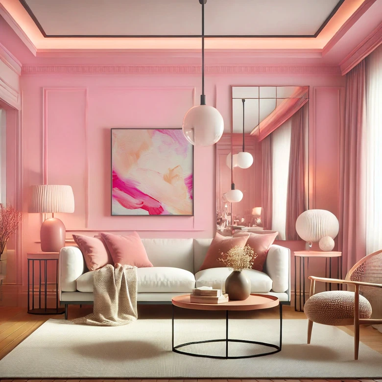 Rosa Wandfarbe matt | Innenfarbe in Top-Qualität | beruhigende und einladende Atmosphäre 