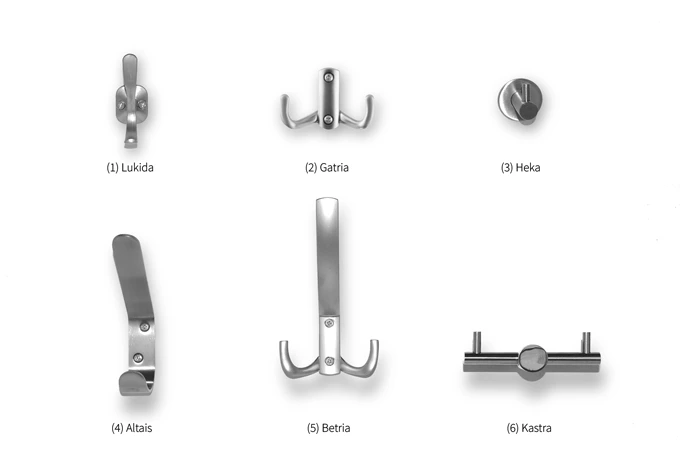 Sticker mural - Crochets étoile + 4 crochets 