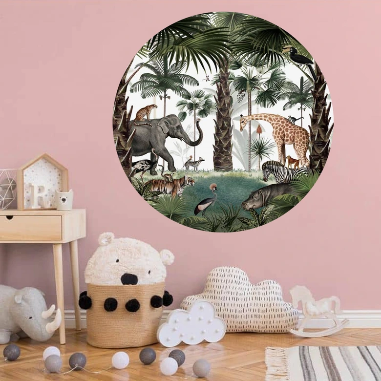 Muursticker rond Kikki Belle - Koninkrijk van de Dieren 