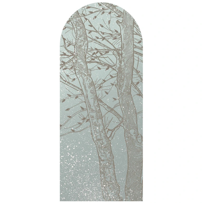 Wandtattoo Rundbogen Herbst - Nebelgrau 