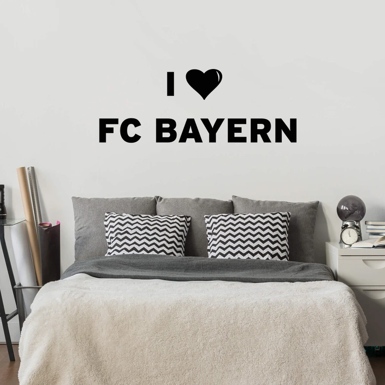 Wandtattoo I LOVE FC BAYERN 