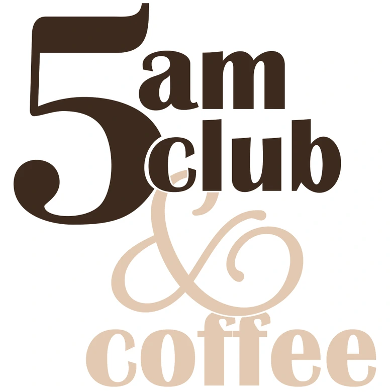 Sticker mural Proverbe - 5 am Club & Coffee marron-beige 
