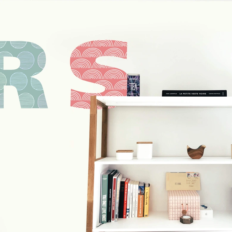 Wandtattoo Alphabet Muster Geometrisch 