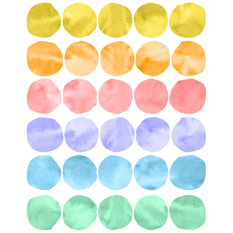 Muursticker Aquarel Stippen 