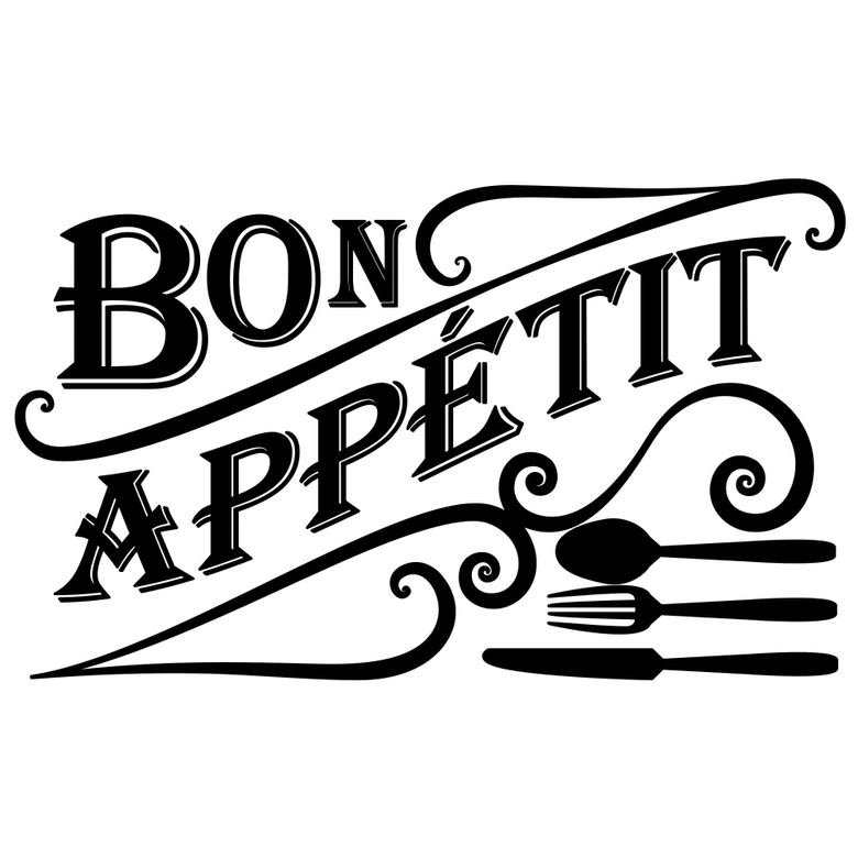 Wandtattoo Bon Appétit - Vintage 