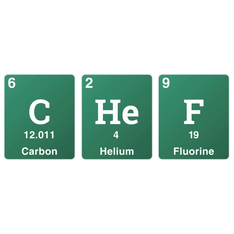 Wandtattoo Chef - Wort aus dem Periodensystem 