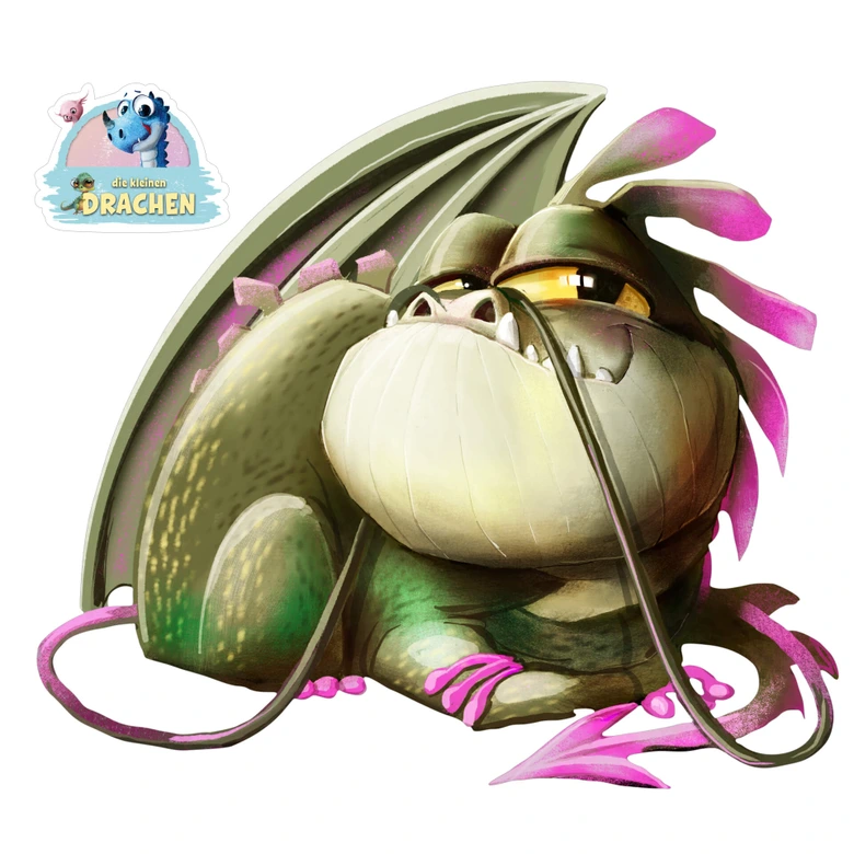 Wandtattoo Die kleinen Drachen - Blubberbauch  