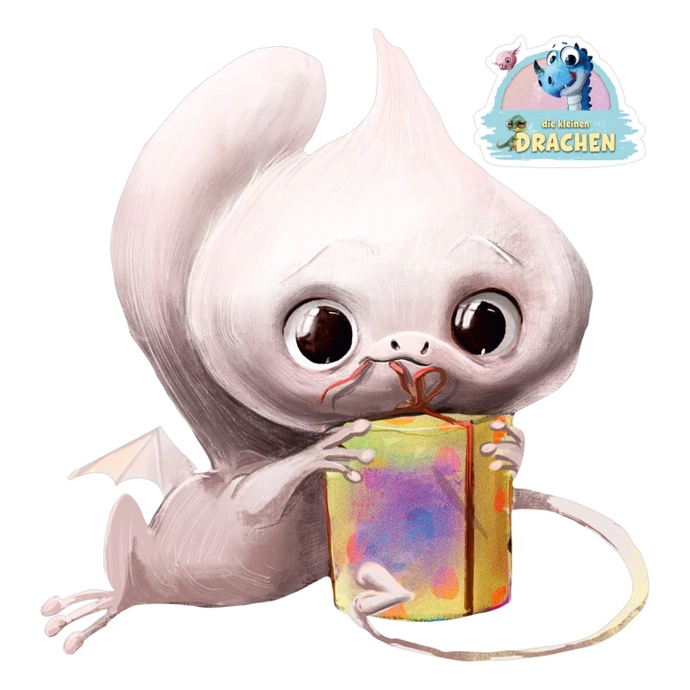 Sticker mural Les petits dragons - Plume chuchotante  