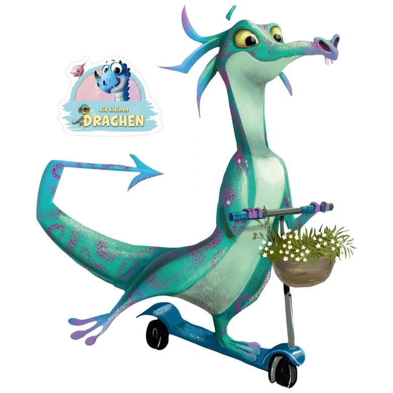 Wandtattoo Die kleinen Drachen - Wirbelfauch 