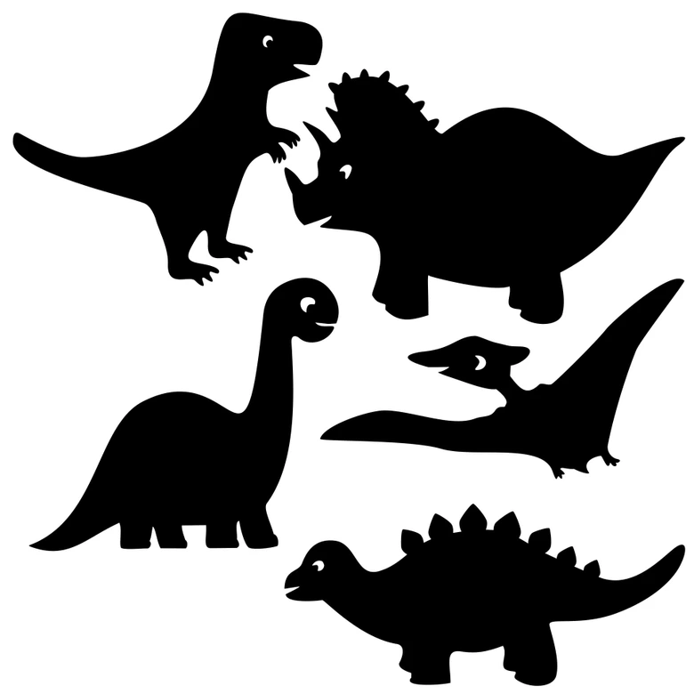 Sticker mural Ensemble de dinosaures (5 pièces) 