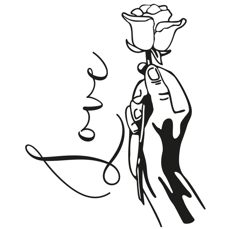 Wandtattoo Eine Rose für dich 