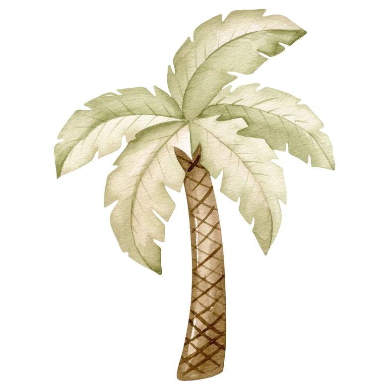 Exotische palmboom Muursticker 