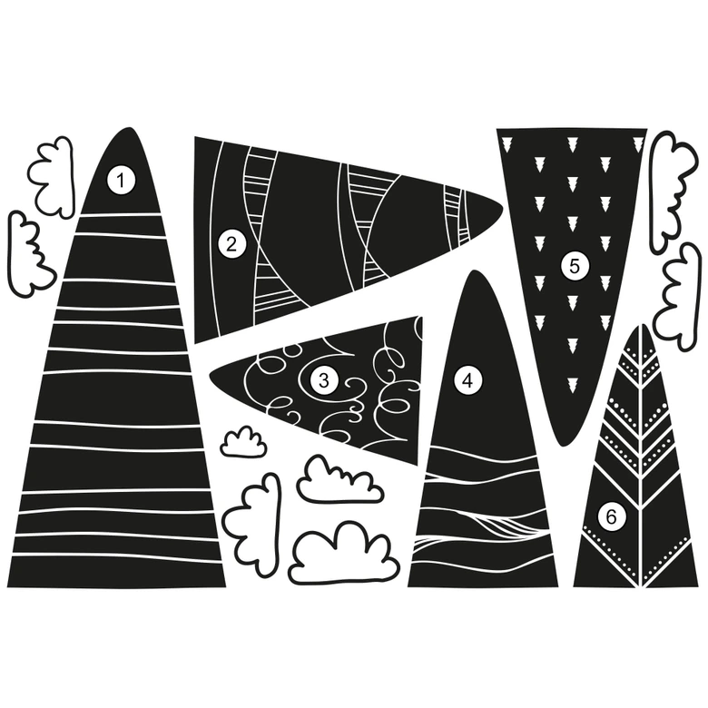 Sticker - Fantasifulde bjerge 