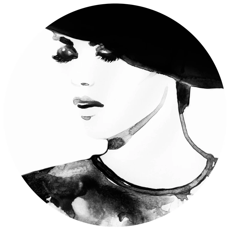 Wandtattoo Fashion Victim - Rund 