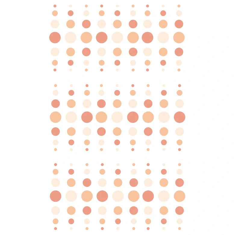 Wandtattoo Formen - Geometrische Kreise in Apricot 