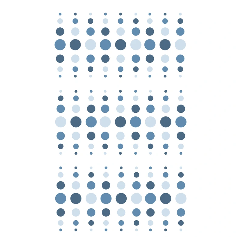 Wall sticker shapes - Geometric circles in blue 