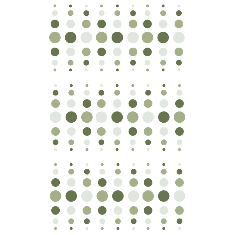 Sticker mural formes - cercles géométriques en vert 