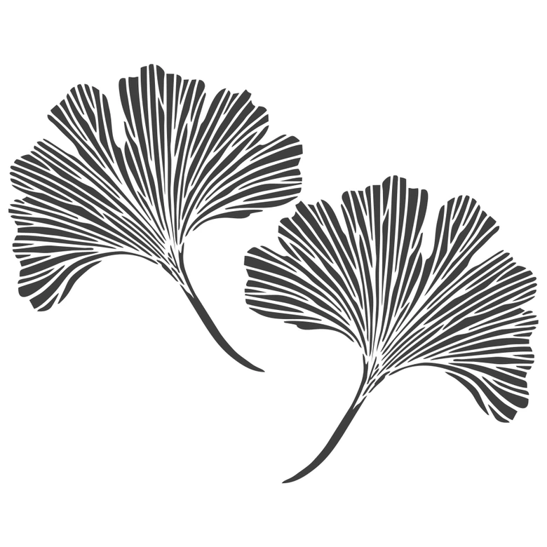 Wandtattoo Gingko Blätter (2-teilig) 