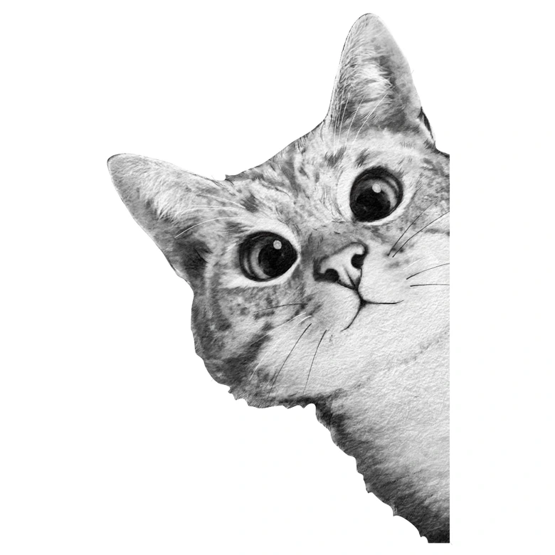 Wandtattoo Sneaky Cat - Graves 
