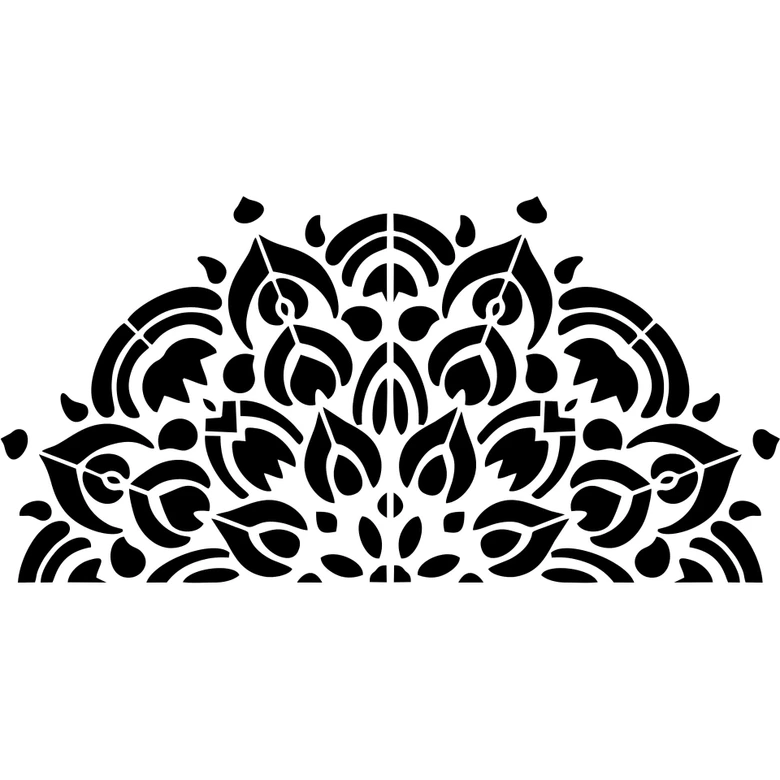 Wandtattoo Halbes Mandala Ornament - boho 