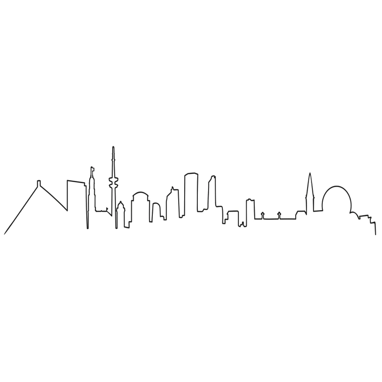 Wandtattoo Hamburg Skyline Outline 
