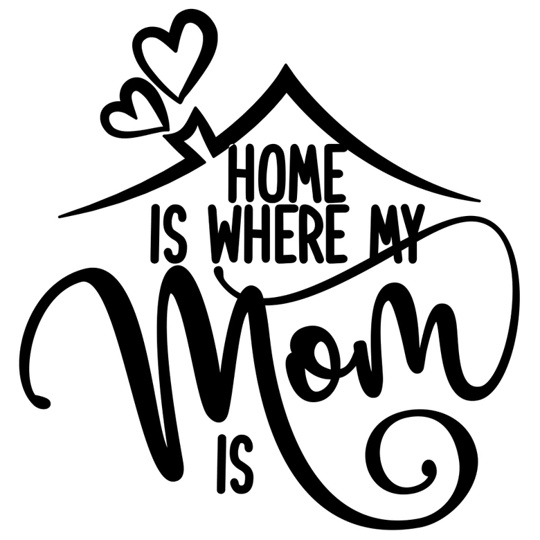 Wandtattoo Home is where my Mom is 