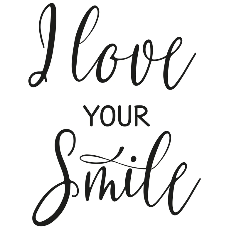 Wallsticker - I love your smile 